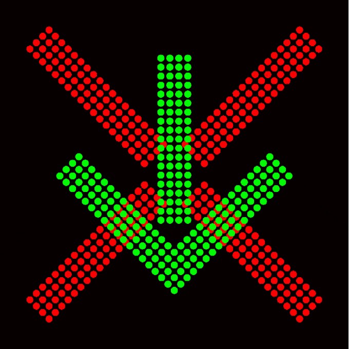 Panou VMS - PMV cu indicatoare rutiere variabile - management banda circulatie  